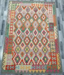Kilim Rug Multicolour, Handmade Artisan Afghan Turkish Navajo Natural Wool 290x206 cm - thumbnail 1