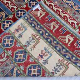 5x8 Ft Luxury Afghan Red New Area Rug, Kazak Hand Knotted Rug, Medallion Geometric Carpet, Rug For Living Room Carpet - thumbnail 4