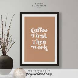 Hi - Welcome Print Custom Colour Home, Kitchen, Bathroom Decor, Modern Typography, Bedroom Print, Good Vibes Poster, Boho Colours - thumbnail 3