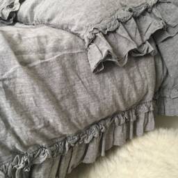 Linen Pillowcase With Ruffles Standard, Queen, King, Euro Sham, Body Pillow Size. Softened & Stonewashed. Made By Mooshop.24 - thumbnail 2