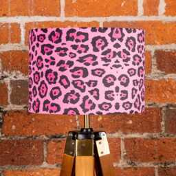 Lampshade Animal Leopard Print Velvet - Bright Pink Drum Lamp Shade 25cm 30cm 35cm 40cm 45cm Table Lamp Shade, Ceiling Shade - thumbnail 2
