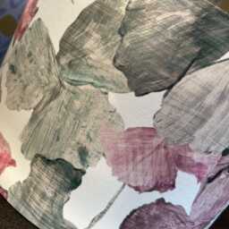 Hanalei Hibiscus, Soft Pink & Green Drum Lampshade/Pendant Shade - thumbnail 4