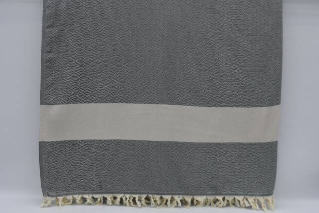"Turkish Throw, Sofa Cover, Diamond Blanket, Bed Blanket, Gray Throw, Bed Rug, Turkish Bedspread, Bedspread, Turkish Blanket, 79""x91" - image 1