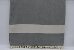 "Turkish Throw, Sofa Cover, Diamond Blanket, Bed Blanket, Gray Throw, Bed Rug, Turkish Bedspread, Bedspread, Turkish Blanket, 79""x91" - thumbnail 1