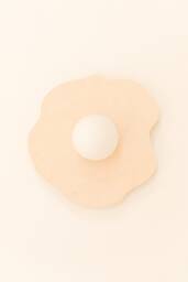 Organic Wooden Wall Light With Glass Globe Water Lily S