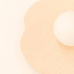 Organic Wooden Wall Light With Glass Globe Water Lily S - thumbnail 2