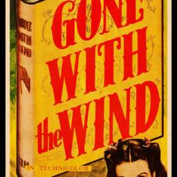 Large Wood Wall Art Gone With The Wind Poster, Fanart Cinema Poster On For This Famous Cult Movie Lover, Extra Large Canvas - thumbnail 2