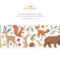 Woodland Animal Wall Decals - Boho Nursery Decor, Removable Vinyl Stickers, Fox Deer Bear Rabbit Owl Forest Kids Room Art, Peel & Stick - thumbnail 4