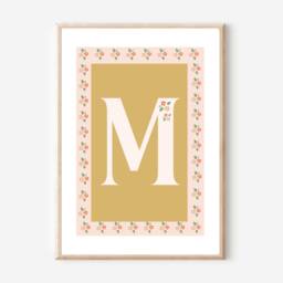 Personalised Girls Ditsy Flower Frame Initial Print. Perfect For A Room, Nursery Or Playroom - Print Only - thumbnail 3