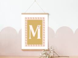 Personalised Girls Ditsy Flower Frame Initial Print. Perfect For A Room, Nursery Or Playroom - Print Only - thumbnail 1