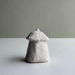 Little Japandi House - Original Sculpture Beige Wabi Sabi Decor Minimalist Art Handmade By Scandinavian Designer Laurie Poast - thumbnail 3