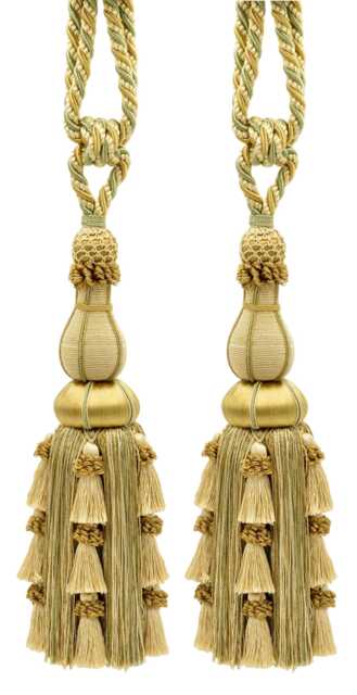 "D??copro Large Elegant Curtain & Drapery Tassel Tieback, Length 12"" - 30.5cm, Spread 30" - image 1