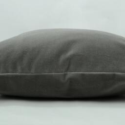 stone Grey Velvet Pillow Case Heavyweight Cotton Cushion Cover - thumbnail 4