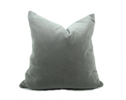 stone Grey Velvet Pillow Case Heavyweight Cotton Cushion Cover