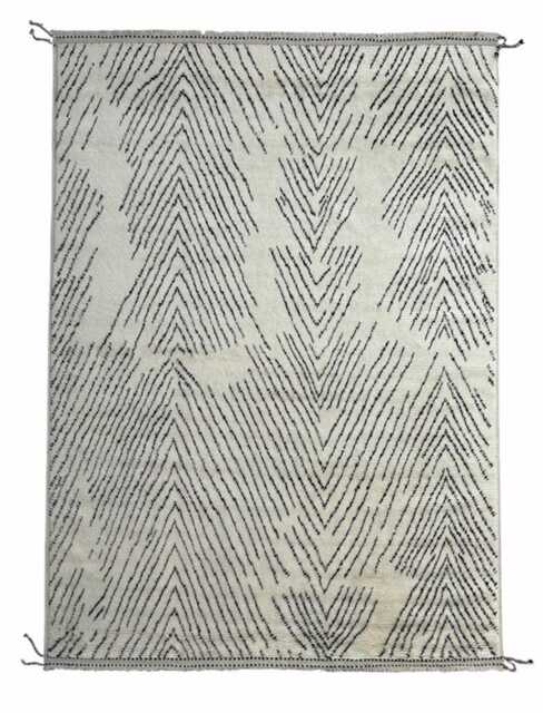 Hand-Knotted Moroccan Beni Ourain Rug, 100% Natural Wool, Modern Berber Carpet For Living Room - image 1