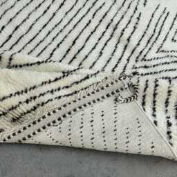 Hand-Knotted Moroccan Beni Ourain Rug, 100% Natural Wool, Modern Berber Carpet For Living Room - thumbnail 4