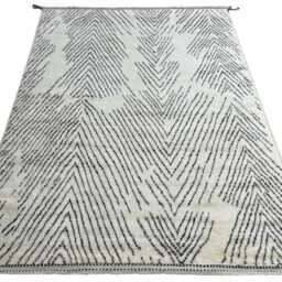 Hand-Knotted Moroccan Beni Ourain Rug, 100% Natural Wool, Modern Berber Carpet For Living Room - thumbnail 2