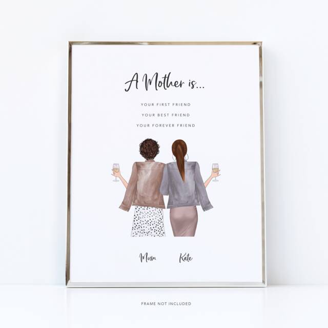 Personalised A Daughter Is Little Girl Who Grows Up To Be Your Best Friend/Printed Gift Mom Special Birthday From Mum - image 1