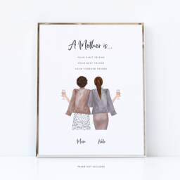Personalised A Daughter Is Little Girl Who Grows Up To Be Your Best Friend/Printed Gift Mom Special Birthday From Mum - thumbnail 1