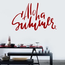 Wall Vinyl Decal Aloha Summer Words Vacation Decor For Hotel Room - #2695Dn - thumbnail 3