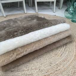 Oyster Shearling Sheepskin, Sheepskin For Upholstery, Genuine Short Wool Shearling, Amazing Gift - thumbnail 4
