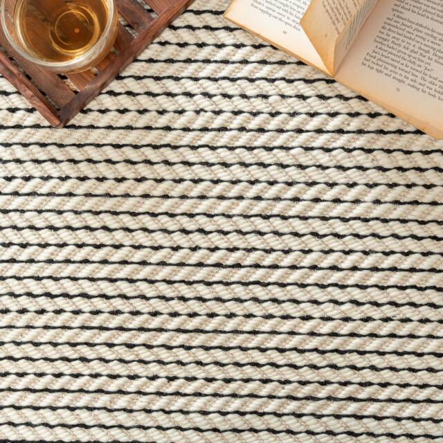 Hand Woven , Handmade Carpet Modern Style New Zealand Wool & Blended Indoor Rug. Entryway Or Runner - Therugbasket - image 1