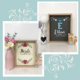 Birth Announcement, Details, Nursery Decor, Custom Order, Wall Decor, Shelf Baby Gift, Personalised Baby Gift, Newborn Gift