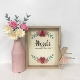 Birth Announcement, Details, Nursery Decor, Custom Order, Wall Decor, Shelf Baby Gift, Personalised Baby Gift, Newborn Gift - thumbnail 2