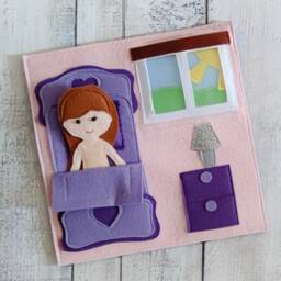 Felt Quiet Book Page Girl's Bedroom Educational Toy - thumbnail 2