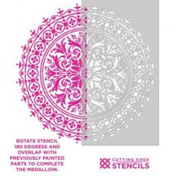 Abundance Mandala Stencil - Mandala Wall Stencil Large Wall For Painting On Wood Better Than Decals - thumbnail 4