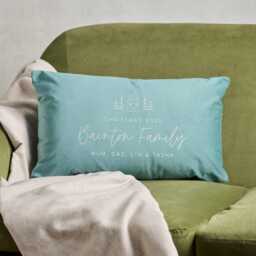Personalised Family Christmas Velvet Cushion - Custom Decor Gift For Families - thumbnail 2
