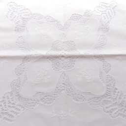Cushion Cover Hand-Embroidered Cluny Bobbin Lace 40cm White - thumbnail 3