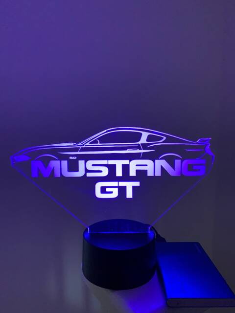 My Gtr , Sport Car , Super 3D Smart App Control Night Light Bluetooth, Music, 7&16M Colour Mobile App , Gift Led Lamp - image 1