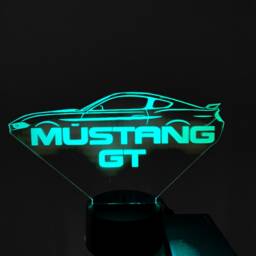 My Gtr , Sport Car , Super 3D Smart App Control Night Light Bluetooth, Music, 7&16M Colour Mobile App , Gift Led Lamp - thumbnail 2