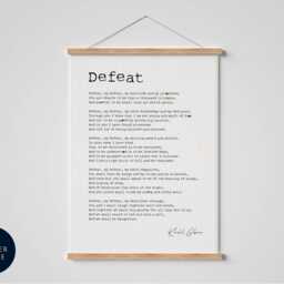 Defeat Poem Print - Kahlil Gibran Quote Wall Art Inspirational Literary Poster Motivational Home Decor Gift - thumbnail 2