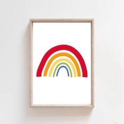 6 Girls Nursery Prints, Rainbow Wall Art, Bedroom Decor, Playroom Prints - thumbnail 2