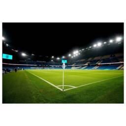 Manchester City Full Wall Mural - Night Time Corner Flag Stadium Art - thumbnail 3