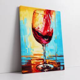 Wine Glass Drink Abstract Oil Painting Dripping Wall Art Framed Canvas Poster Print Home Kitchen Office Room Decor Gift Idea For Her - thumbnail 2