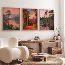 Set Of 3 Thailand Posters, Thai Floral Prints, D??cor, Travel Art, Asian Poster, Oriental Wall Decor, Gift - thumbnail 2