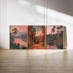 Set Of 3 Thailand Posters, Thai Floral Prints, D??cor, Travel Art, Asian Poster, Oriental Wall Decor, Gift - thumbnail 3