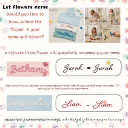 Personalized Hand-Crocheted Name Hooded Baby Towel, Custom Flower Birthday Gift For Toddler Girl - thumbnail 4