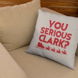 Christmas Pillow, You Serious Clark, Santa Holiday Throw Couch 18 - thumbnail 2