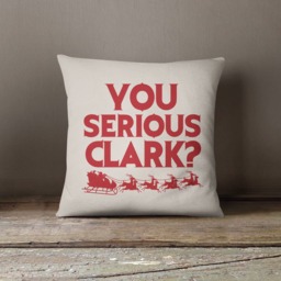 Christmas Pillow, You Serious Clark, Santa Holiday Throw Couch 18 - thumbnail 3