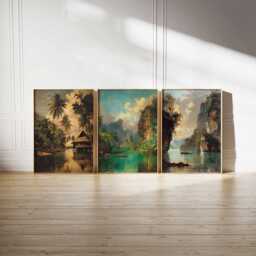 Set Of 3 Thailand Posters, Travel Prints, Wall Art, Thai Prints Set, Decor, Landscape Posters - thumbnail 2