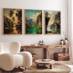 Set Of 3 Thailand Posters, Travel Prints, Wall Art, Thai Prints Set, Decor, Landscape Posters - thumbnail 4