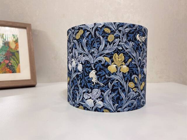 Floral Lampshade William Morris Style, Drum Lamp Shades For Bedside Standing Wall & Chandelier - image 1