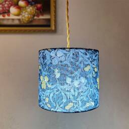 Floral Lampshade William Morris Style, Drum Lamp Shades For Bedside Standing Wall & Chandelier - thumbnail 3