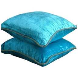 "Designer Turquoise Blue Pillow For Sofa 16""x16" - thumbnail 1