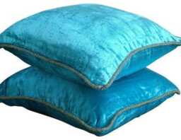 "Designer Turquoise Blue Pillow For Sofa 16""x16" - thumbnail 2
