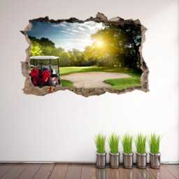 Golf Course Wall Decal Sticker - Sports Mural Art Print For Home Office Decor - Dh14 - thumbnail 2
